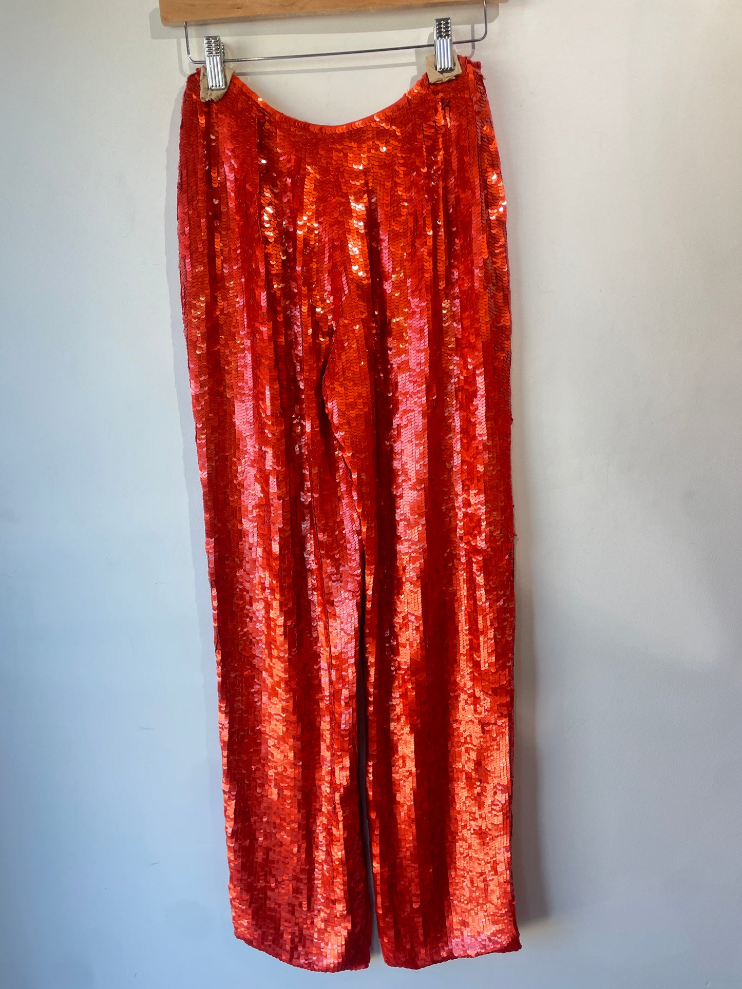 Vintage Regina Rubens Orange Sequin Pants - The Curatorial Dept.