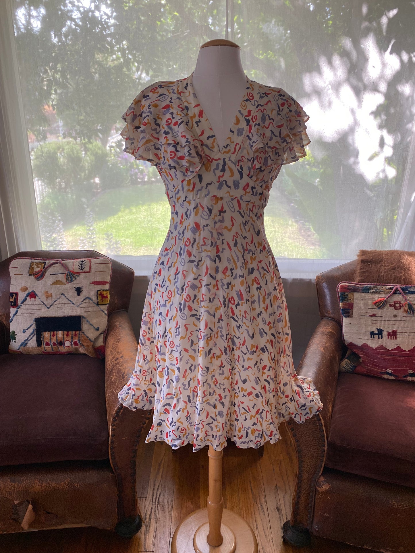 Vintage Ossie Clark for Radley Crepe Silk Party Dress - The Curatorial Dept.