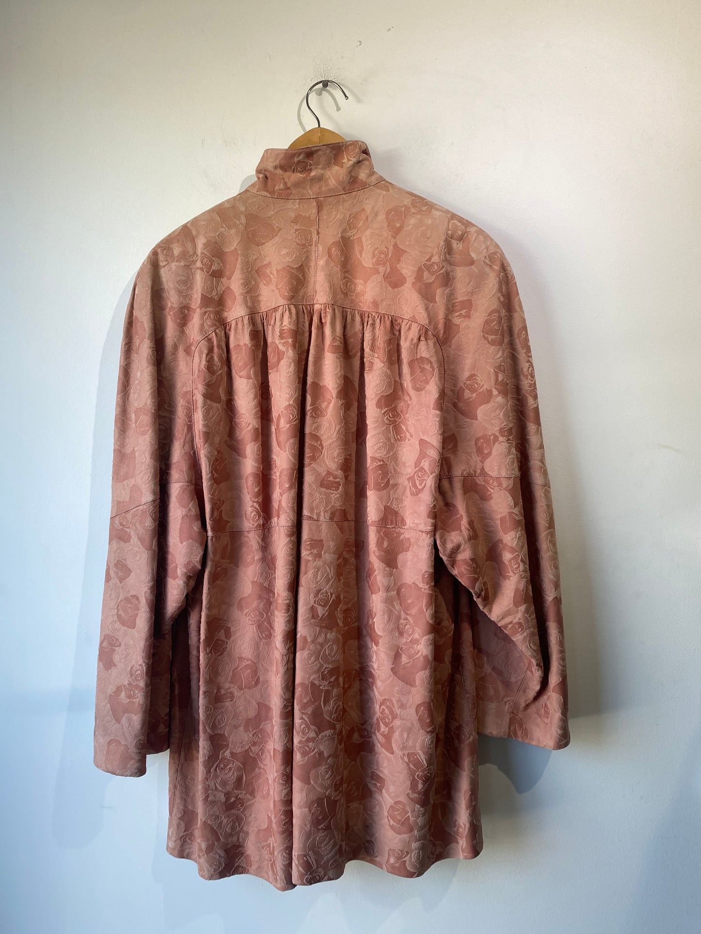 Vintage Bally Pink Embossed Leather 80's Jacket - The Curatorial Dept.