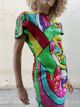 Vintage Channa Colorful Sequin Dress