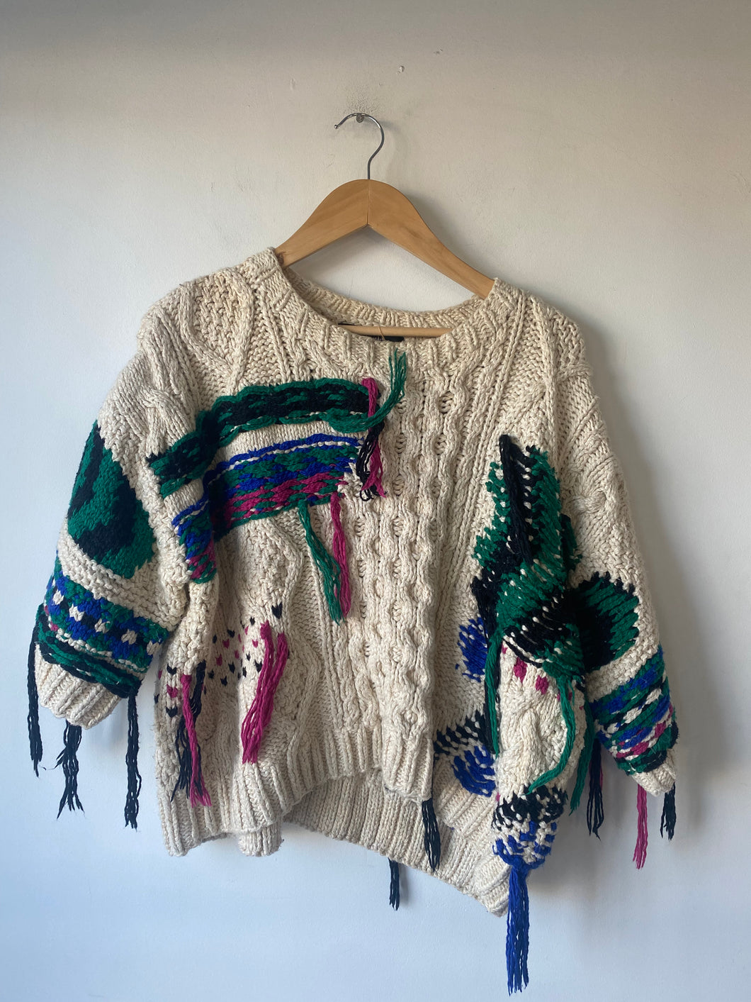 Isabel Marant White and Green Knit Sweater