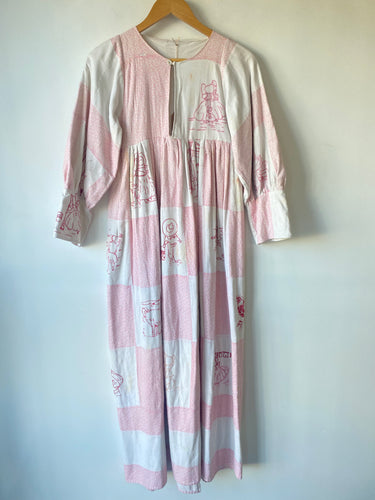 Vintage Antique Quilted and Embroidered Dress - The Curatorial Dept.