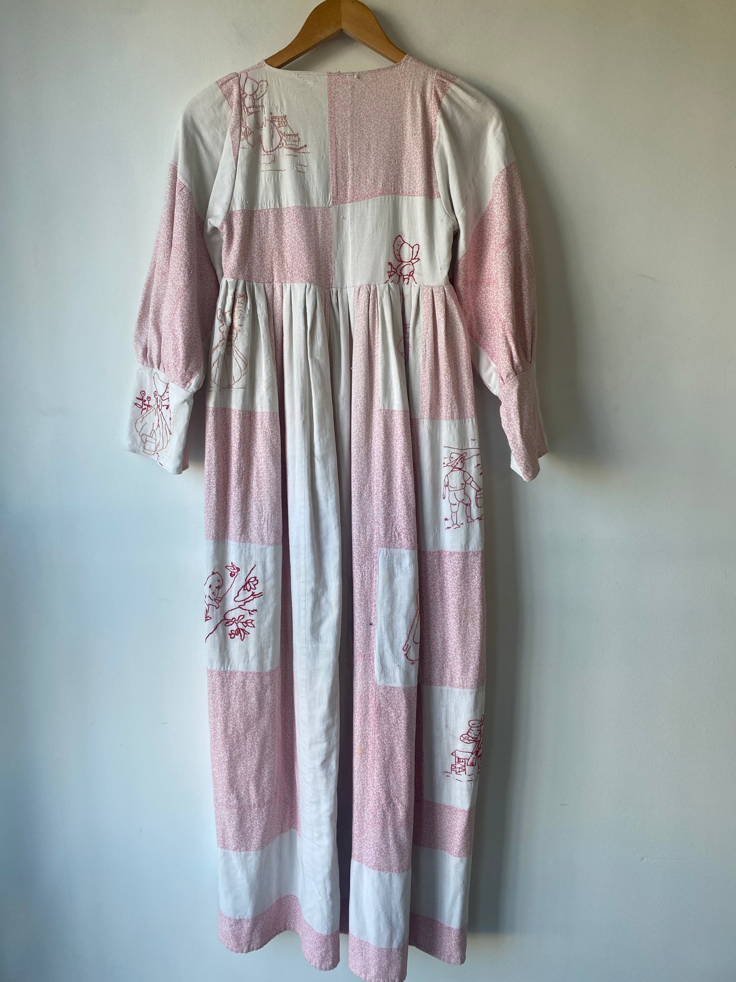 Vintage Antique Quilted and Embroidered Dress - The Curatorial Dept.