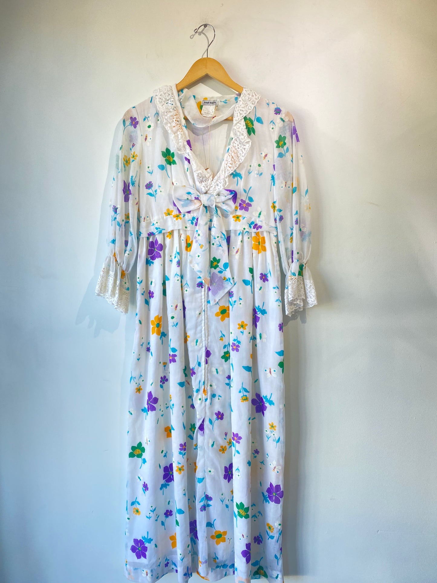Vintage Joseph Magnin Floral Dress - The Curatorial Dept.