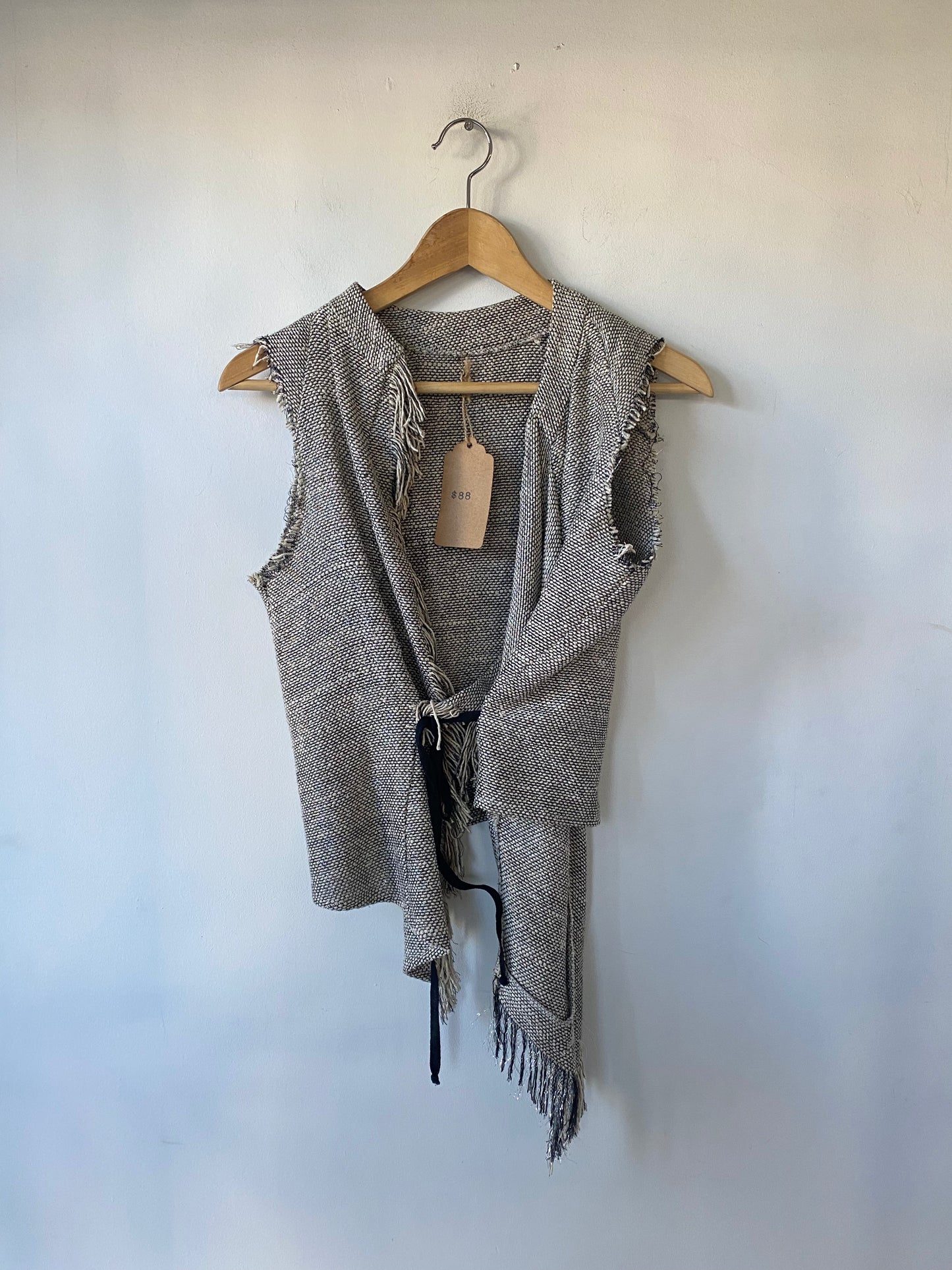 Vintage Woven Fringe Vest - The Curatorial Dept.