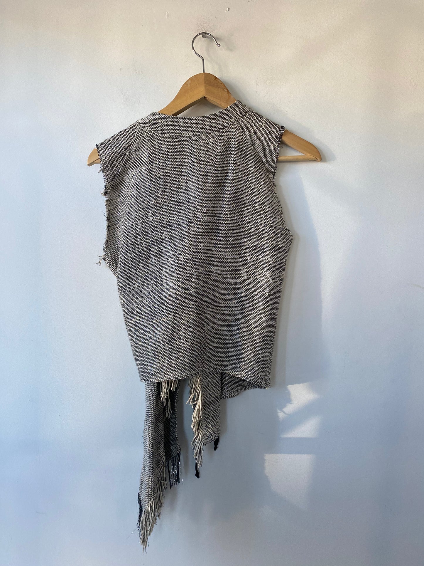 Vintage Woven Fringe Vest - The Curatorial Dept.