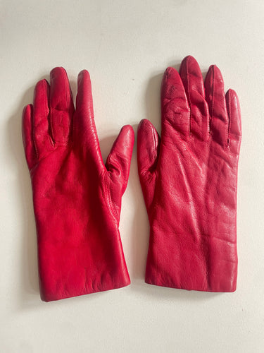 Vintage Fur Lined Kid Leather Gloves