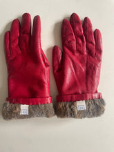 Vintage Fur Lined Kid Leather Gloves