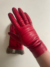 Vintage Fur Lined Kid Leather Gloves