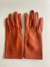 Vintage Burnt Orange Kid Leather Gloves