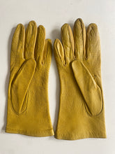 Vintage Ann Taylor Yellow Kid Leather Gloves