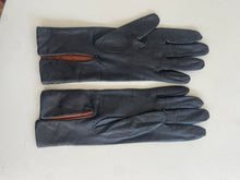 Vintage Black and Tan Kid Leather Gloves