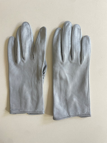 Vintage Gray Kid Leather Gloves