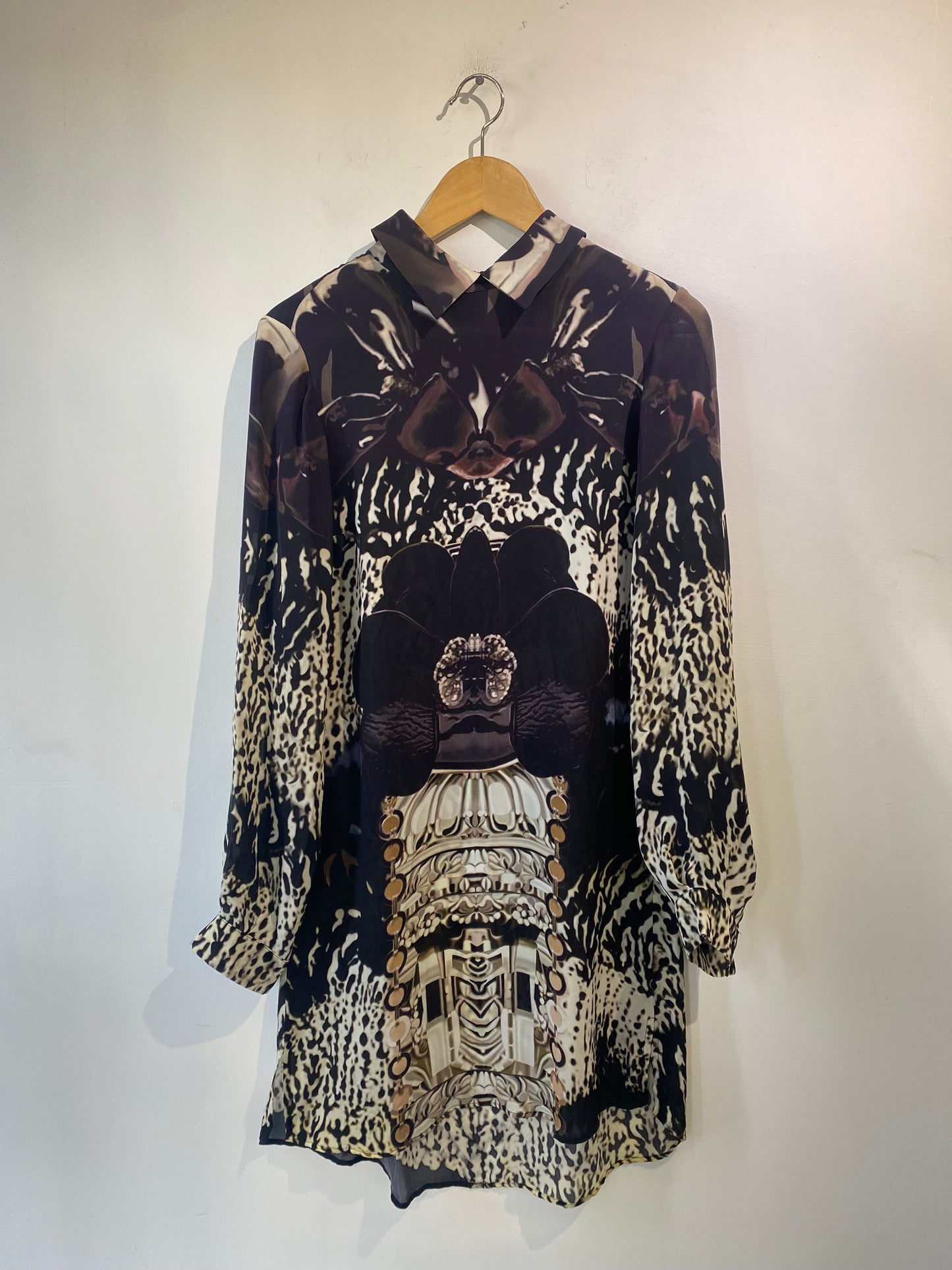 Mary Katrantzou Sheer Black Orchid Dress - The Curatorial Dept.