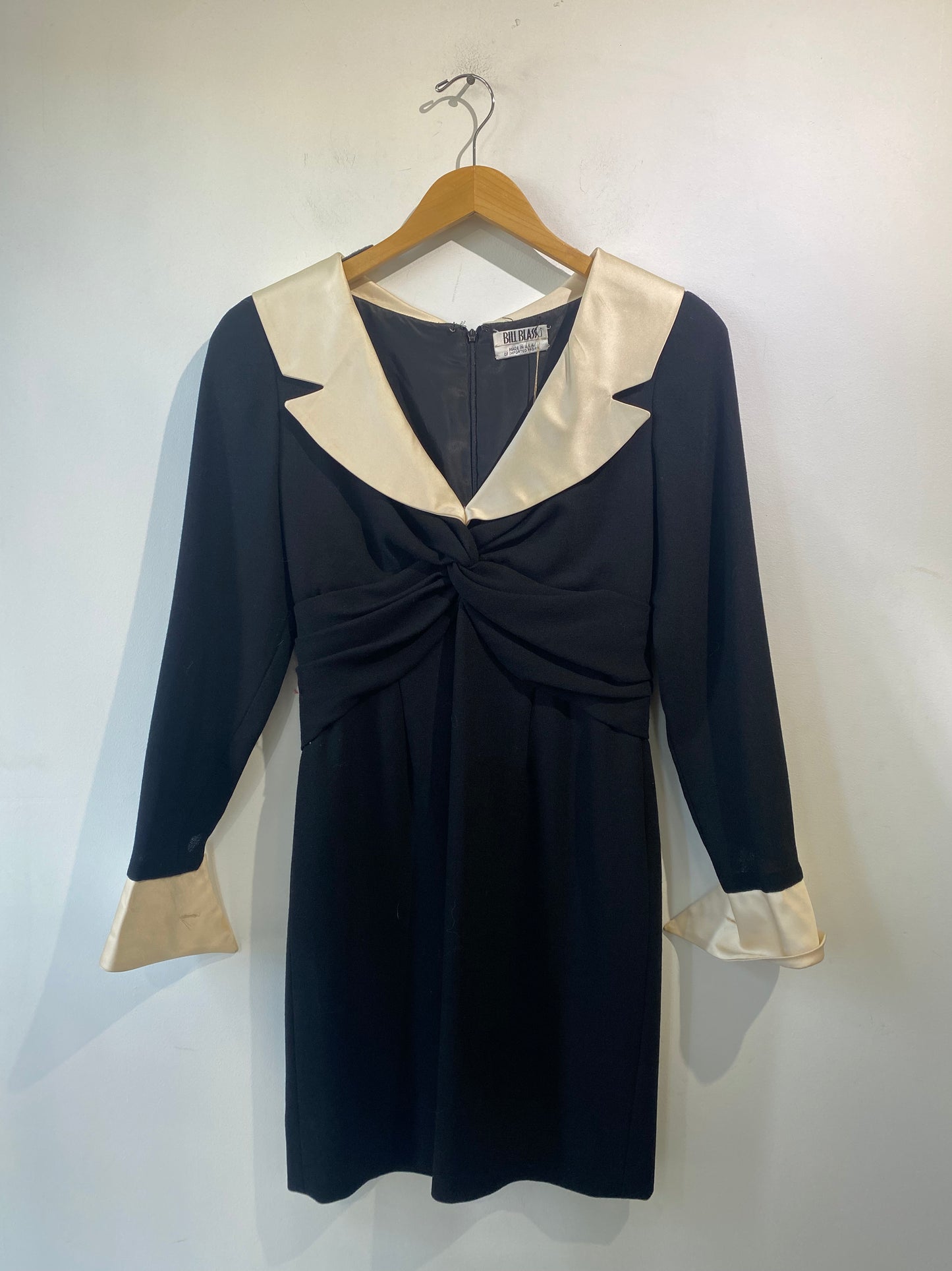 Vintage Bill Blass Black and White Cocktail Dress - The Curatorial Dept.