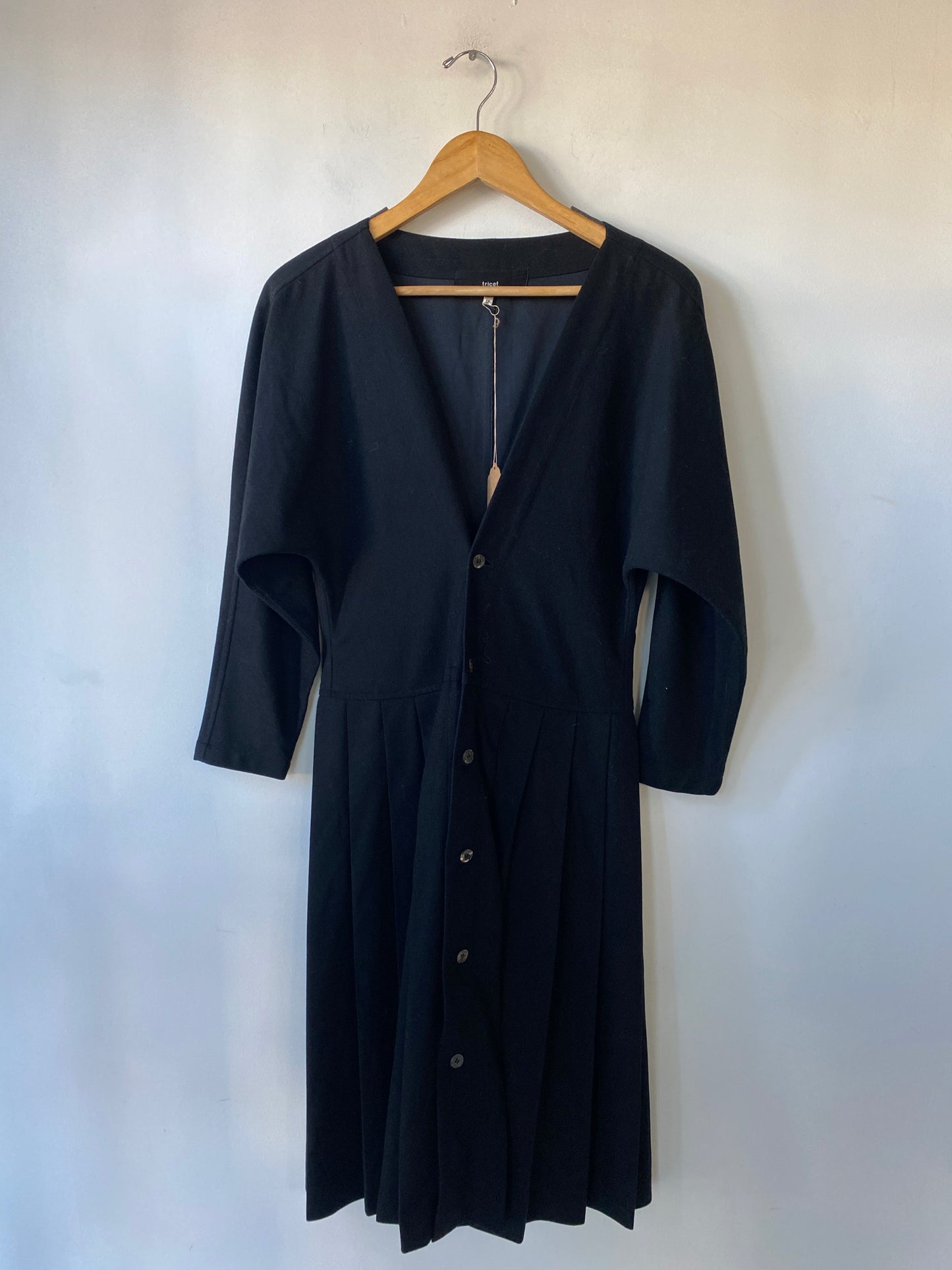 Vintage Comme des Garcons Black Pleated Dress - The Curatorial Dept.
