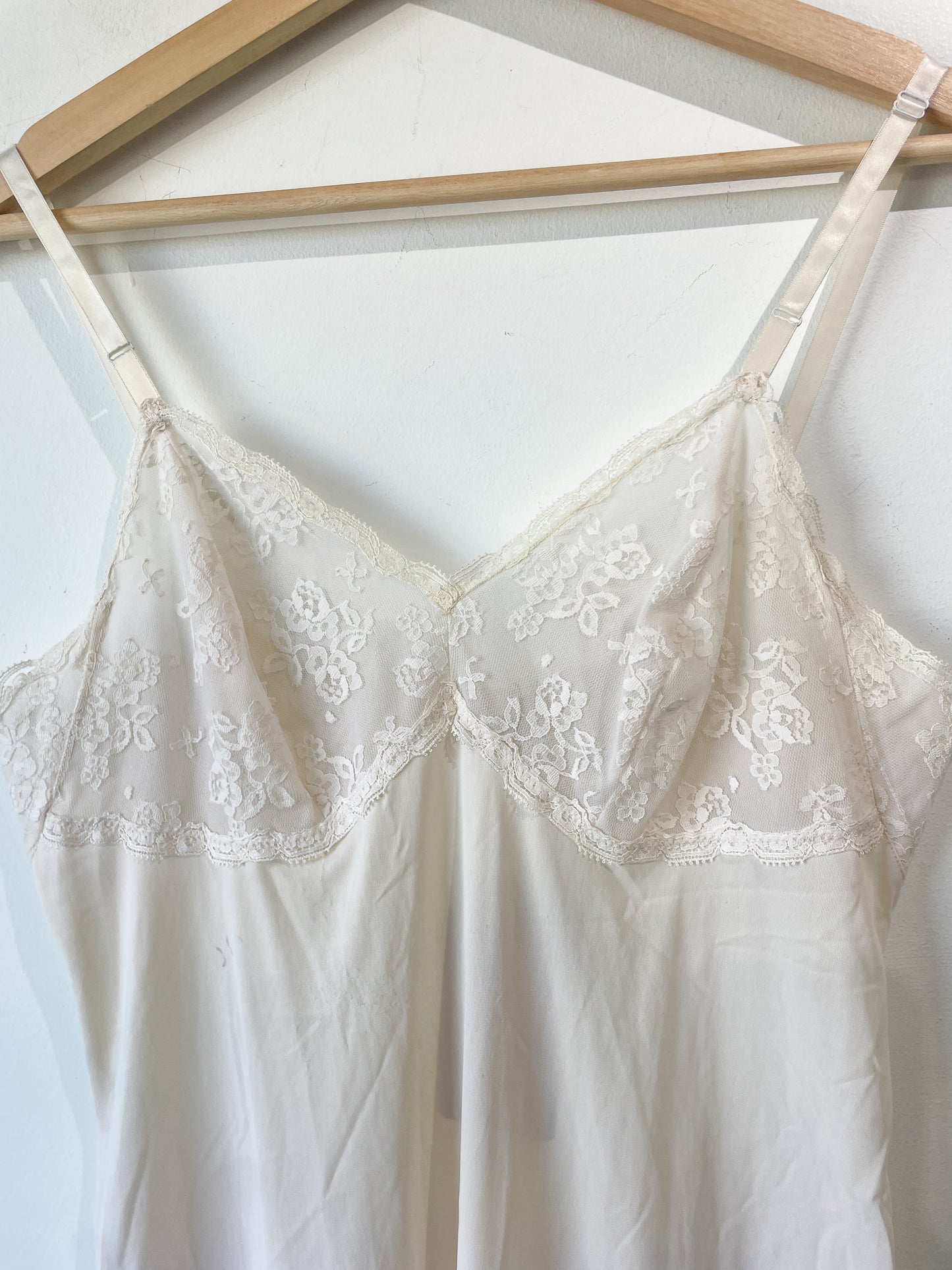 Vintage Cream Slip Dress - The Curatorial Dept.