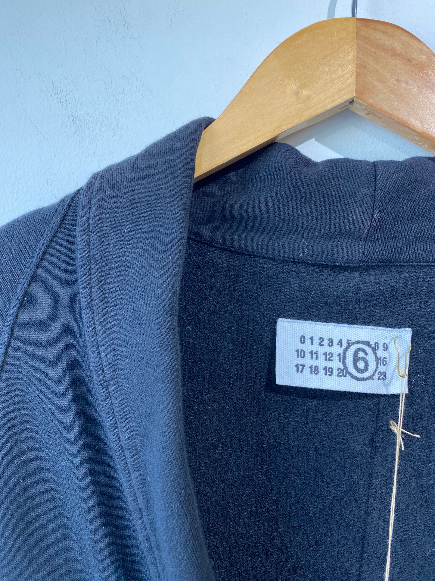 Martin Margiela MM6 Black Cardigan Sweatshirt - The Curatorial Dept.