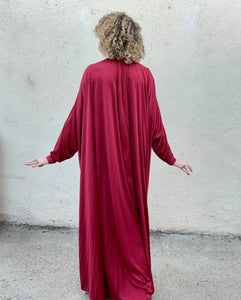 Stunning Vintage Yuki Rembrandt Burgundy Gown - The Curatorial Dept.