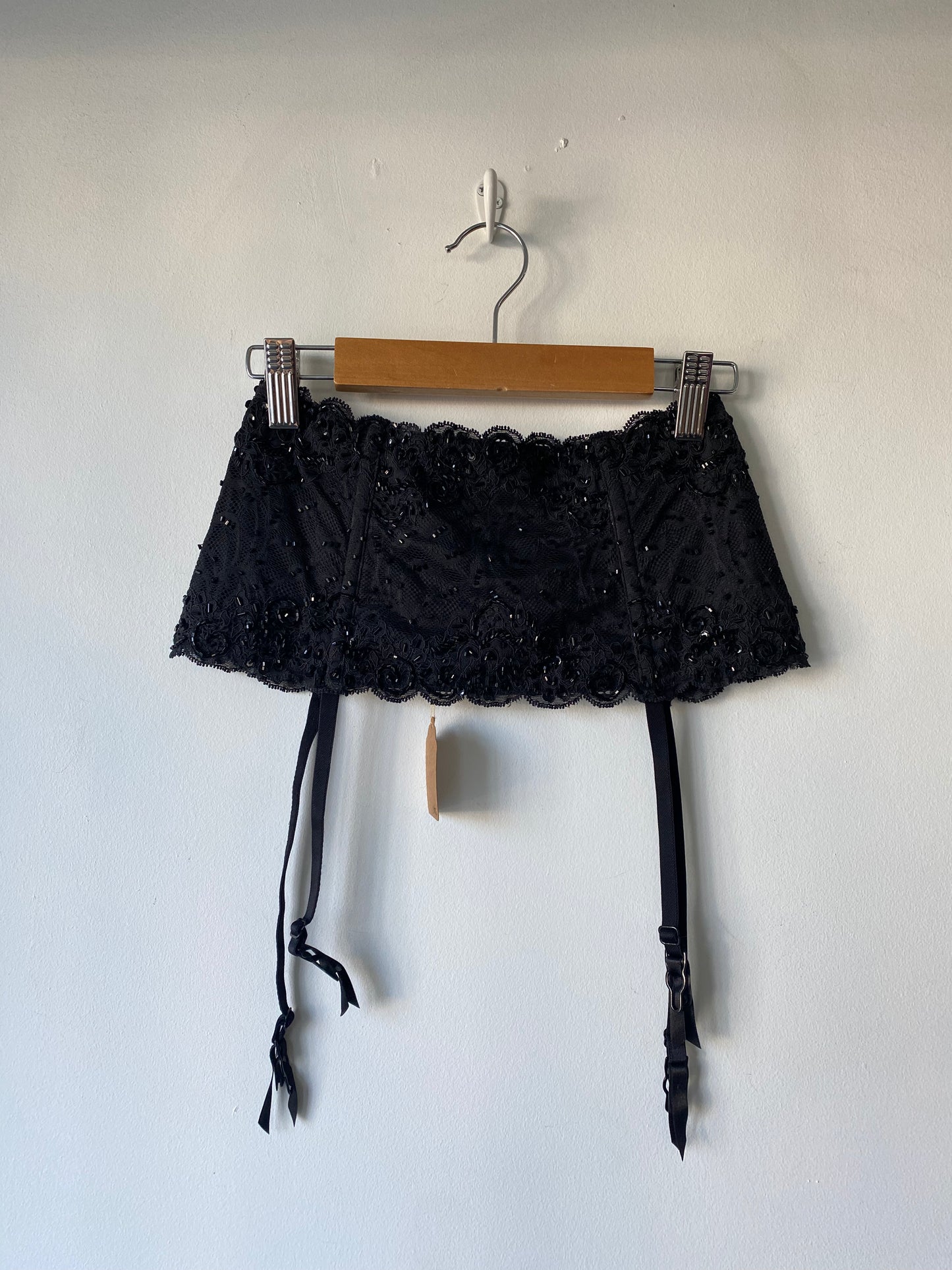 Victoria's Secret Black Beaded Garter - The Curatorial Dept.