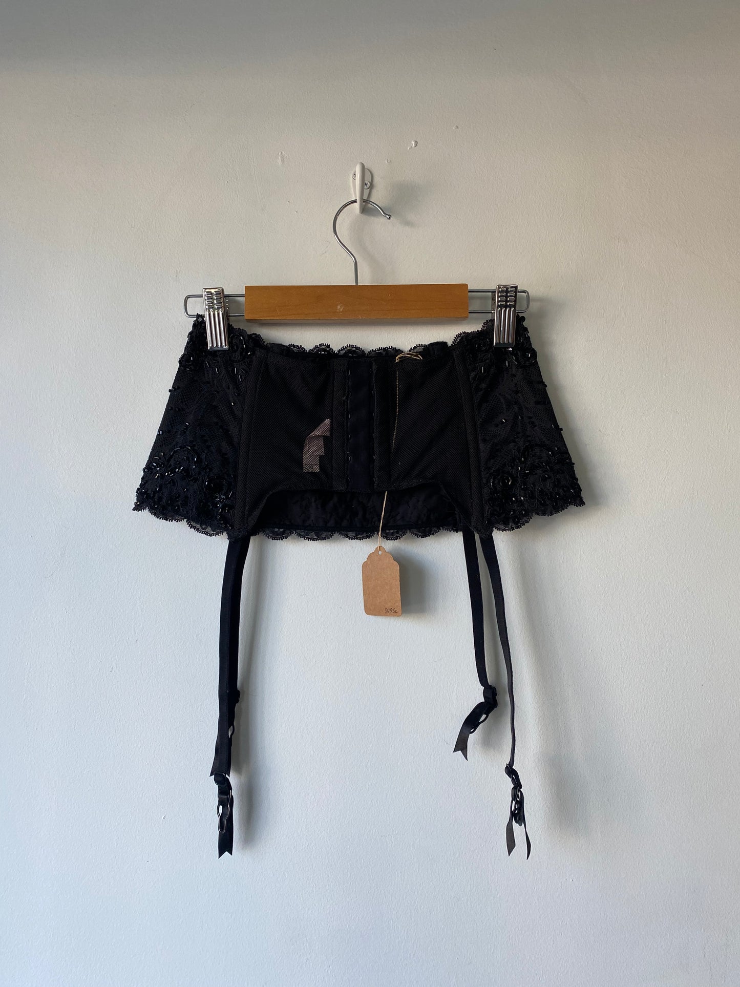 Victoria's Secret Black Beaded Garter - The Curatorial Dept.