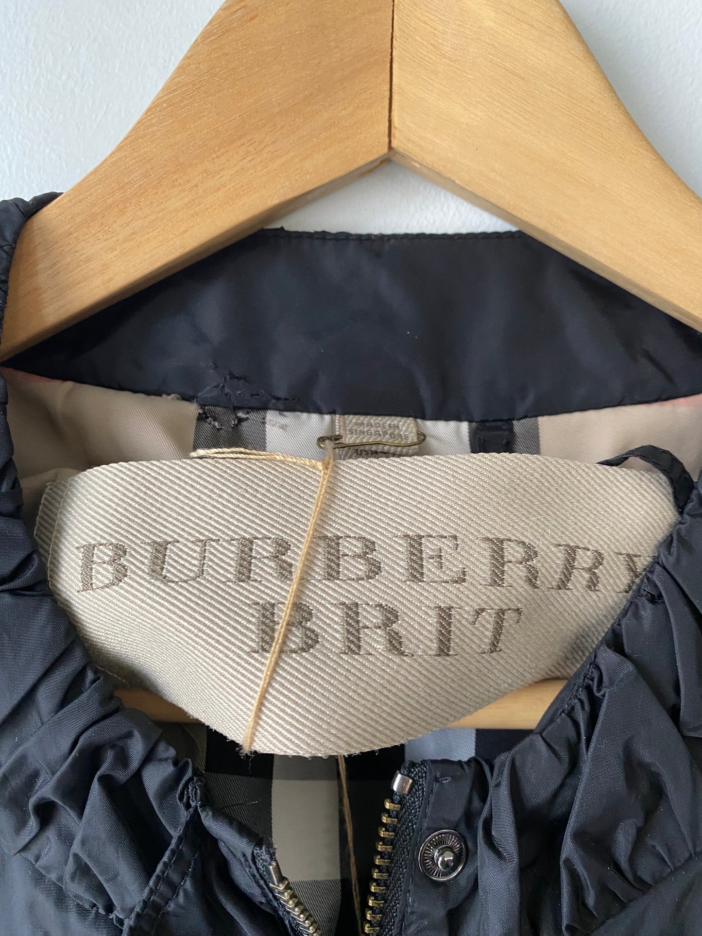 Burberry Brit Black Windbreaker - The Curatorial Dept.