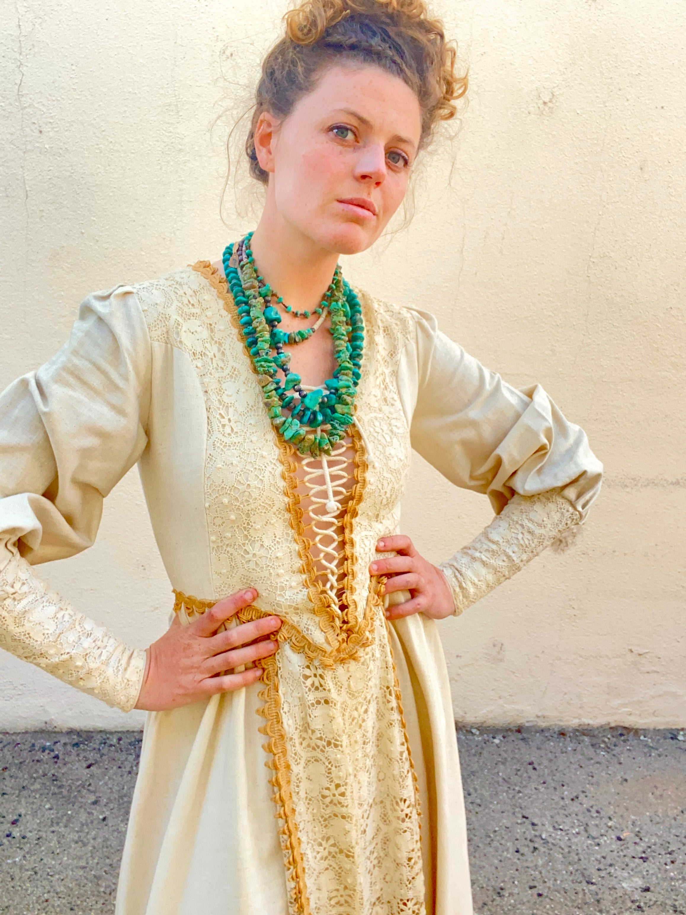 Vintage Gunne Sax Lace Detailed Dress – The Curatorial Dept.