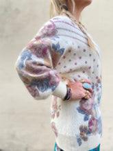 Vintage Mariea Kim Angora Sweater with Beaded Appliqué - The Curatorial Dept.