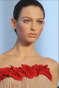 Vintage Valentino Pink and Red Crepe Silk Gown - The Curatorial Dept.