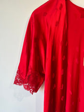 Vintage Guy LaRoche Red Silk Half-Robe