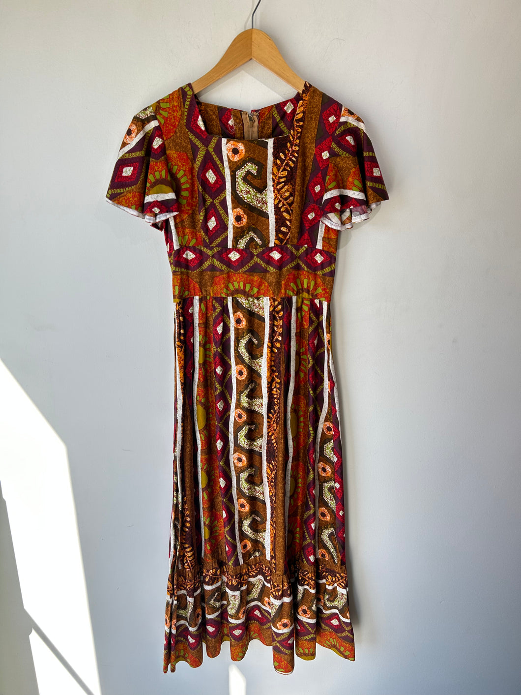 Vintage Hawaiian Batik Print Maxi Dress - The Curatorial Dept.
