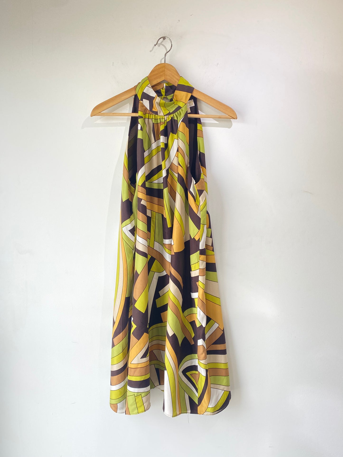 Michael Kors Green Patterned Silk Dress - The Curatorial Dept.