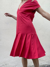 Vintage Chanel Boutique Red Silk Dress - The Curatorial Dept.