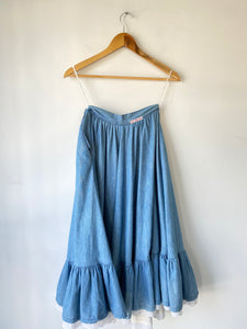 Vintage Jean St. Germain Blue Skirt - The Curatorial Dept.