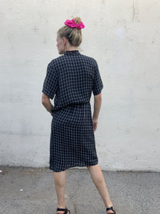 Colovos Asymmetrical Checkered Dress - The Curatorial Dept.