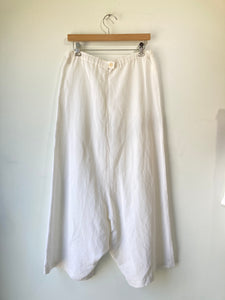 Shirin Guild White Drop Crotch Pants - The Curatorial Dept.