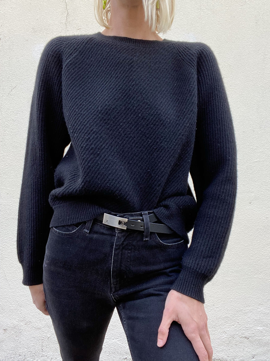 Vince Cashmere Black Sweater - The Curatorial Dept.