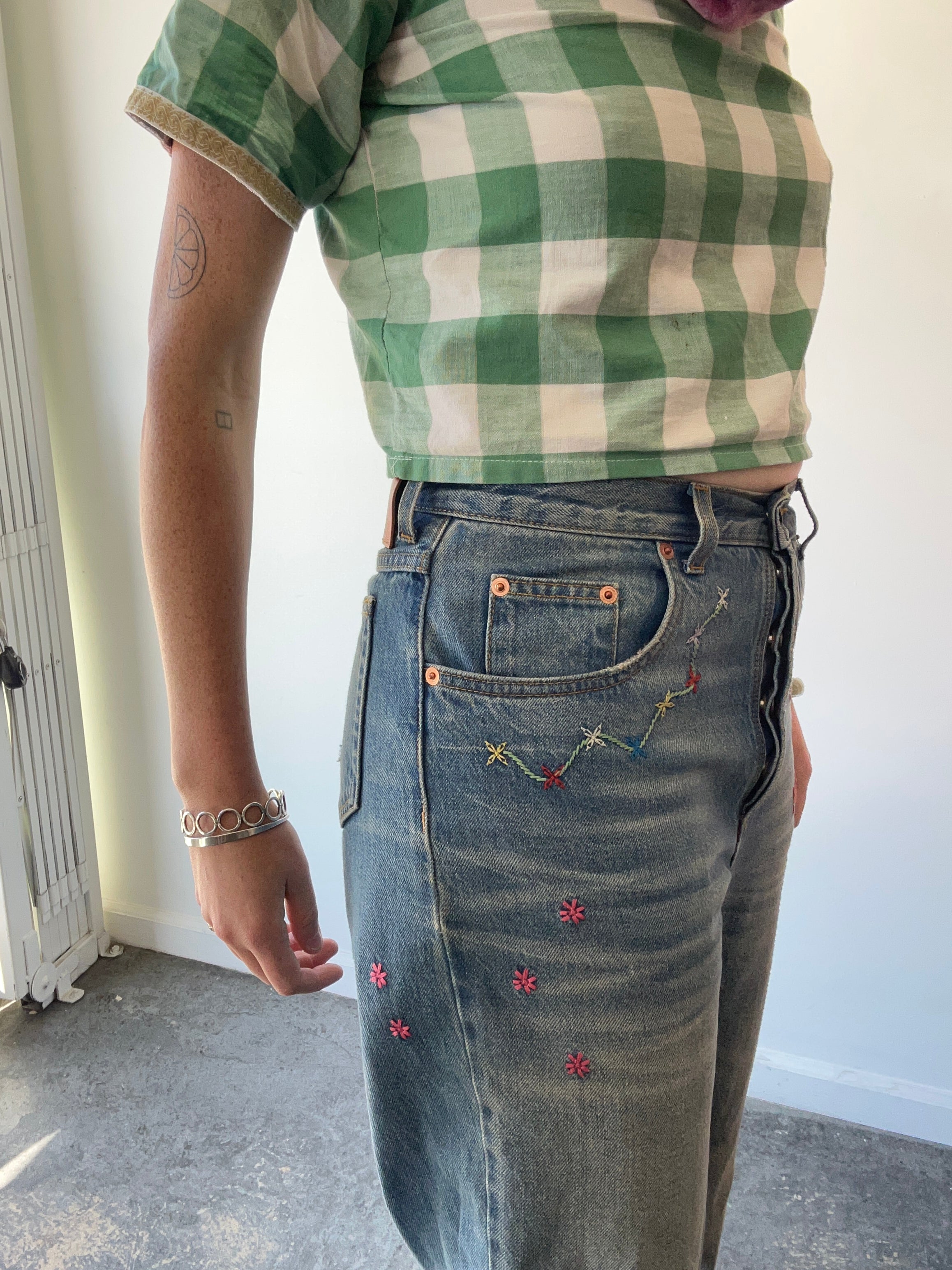 Vintage Gucci Embroidered Jeans – The Curatorial Dept.