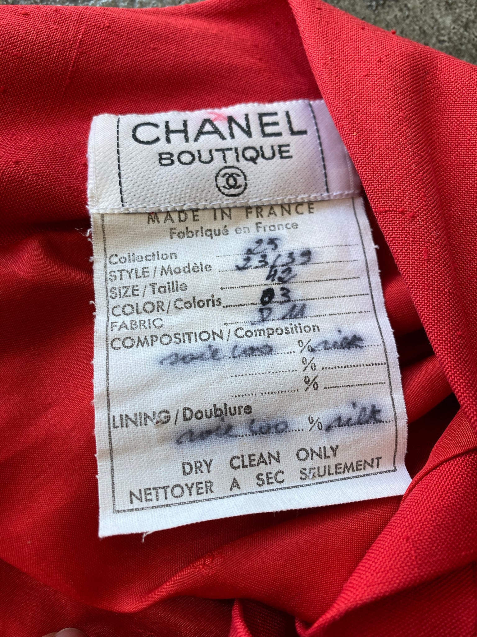Vintage Chanel Boutique Red Silk Dress – The Curatorial Dept.