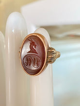 Estate Vintage Gold and Carnelian Intaglio Wax Seal Ring - The Curatorial Dept.