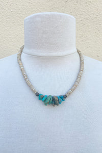 Vintage Turquoise Heishi Bead Necklace - The Curatorial Dept.