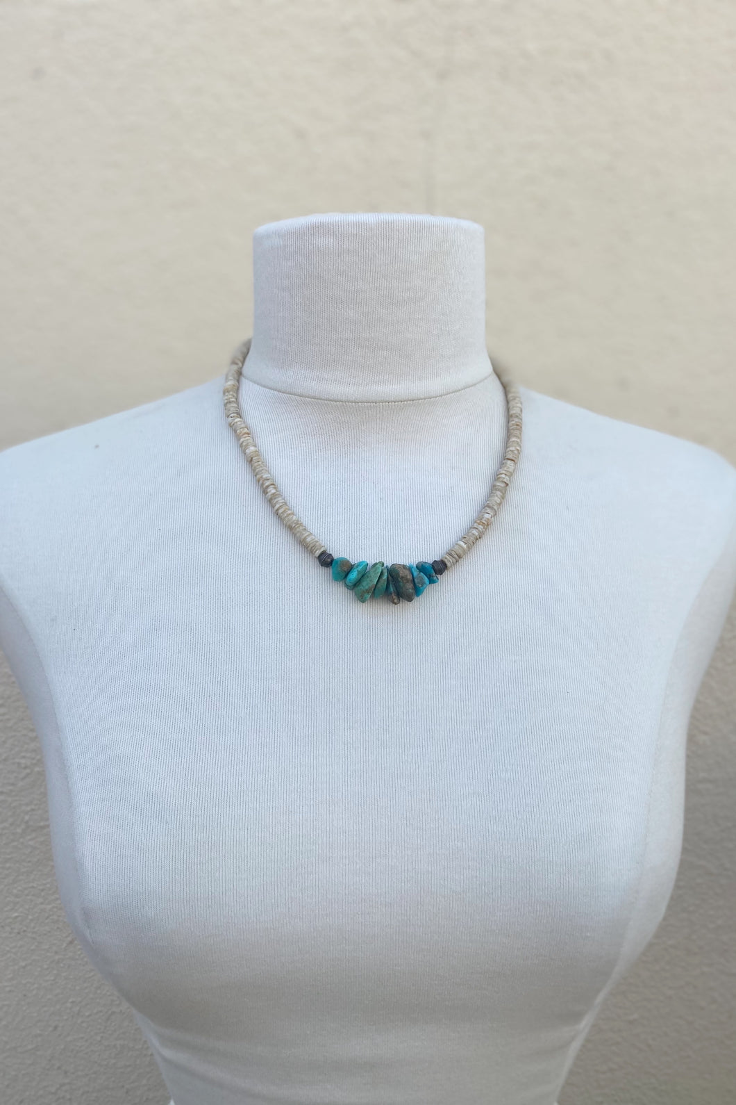 Vintage Turquoise Heishi Bead Necklace - The Curatorial Dept.