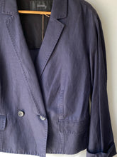 Hanii Y Navy Double Breasted Jacket - The Curatorial Dept.