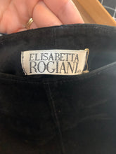 Vintage Elisabetta Rogiani Black Suede Micro Mini Skirt - The Curatorial Dept.