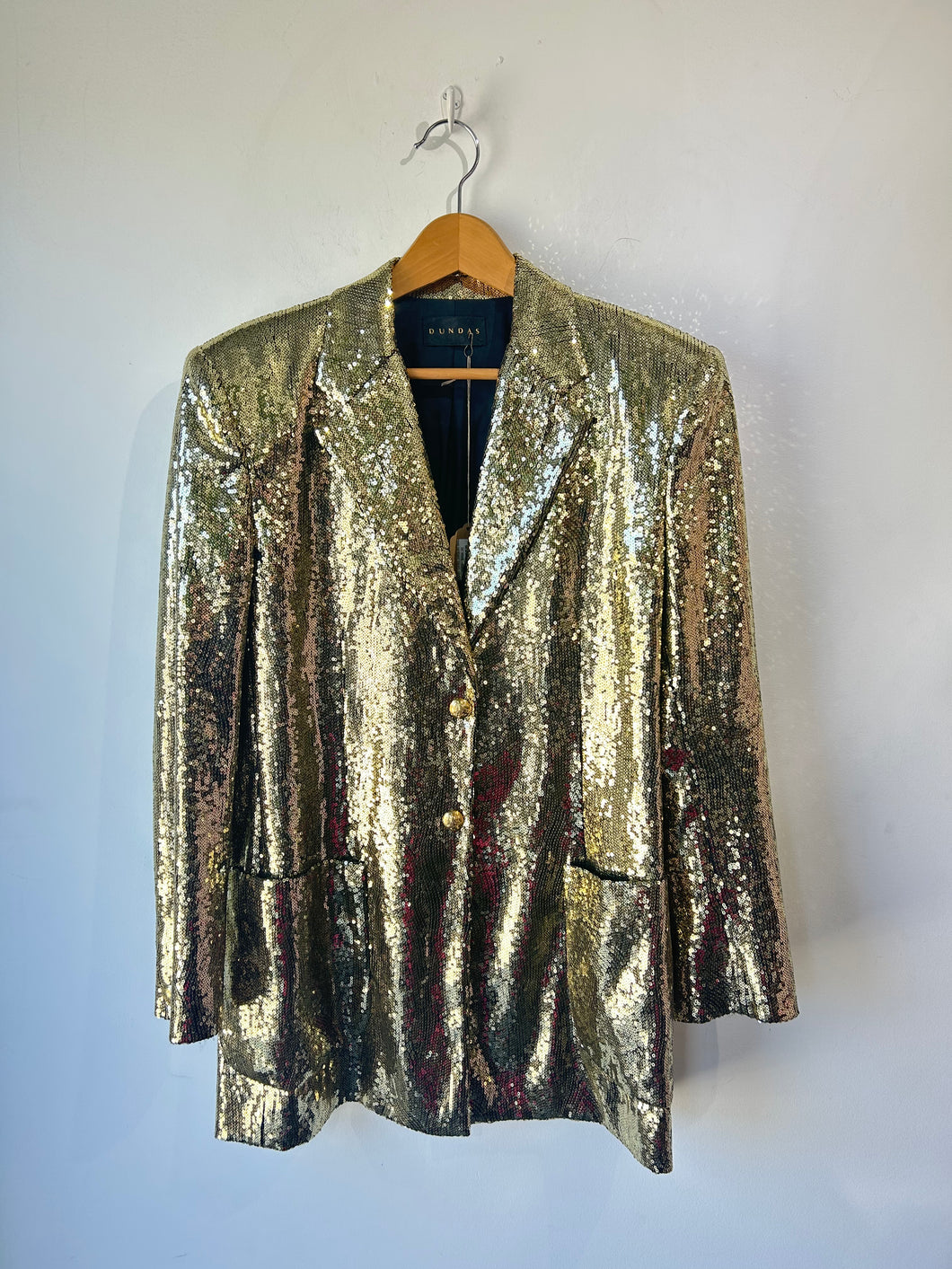 Dundas Gold Sequin Blazer