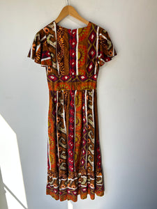 Vintage Hawaiian Batik Print Maxi Dress - The Curatorial Dept.