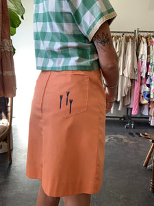 Vintage Elaine Berredict Light Orange Golf Tee Skort - The Curatorial Dept.