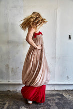 Vintage Valentino Pink and Red Crepe Silk Gown - The Curatorial Dept.