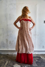 Vintage Valentino Pink and Red Crepe Silk Gown - The Curatorial Dept.