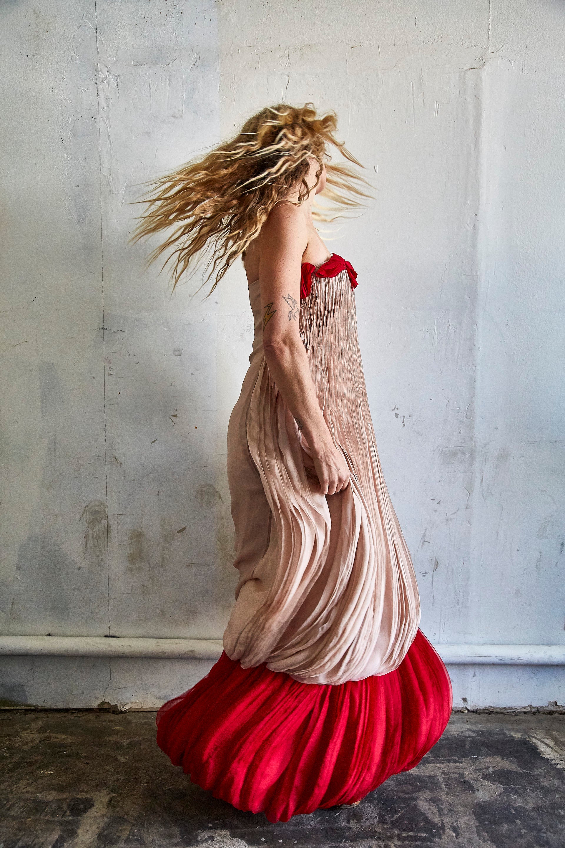 Vintage Valentino Pink and Red Crepe Silk Gown – The Curatorial Dept.
